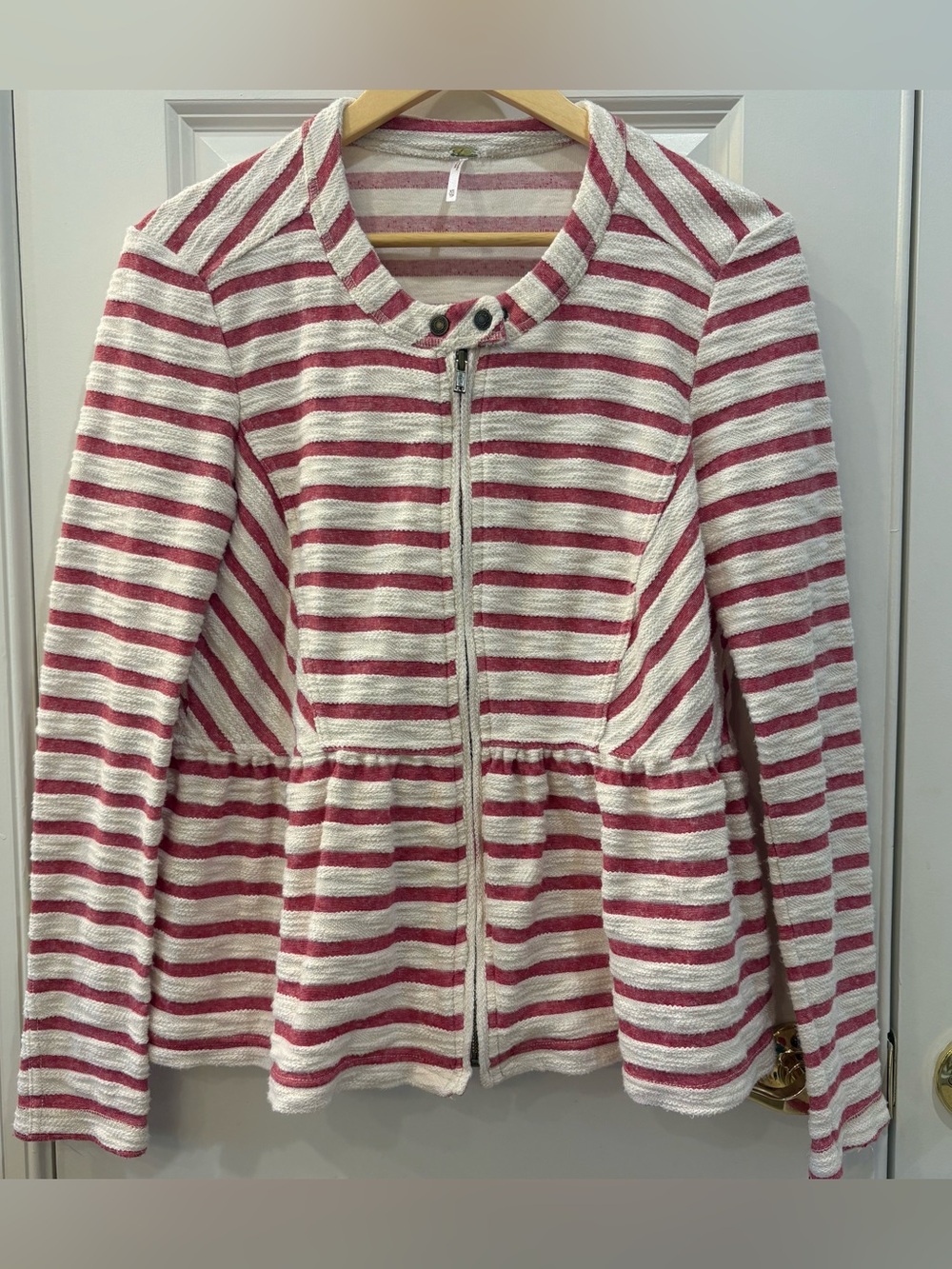 Free People Striped Peplum Jacket, XS❤️
